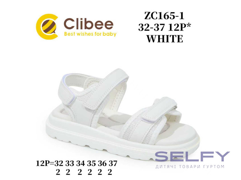 Босоніжки дитячі Clibee ZC165-1 white 32-37, Фото 1