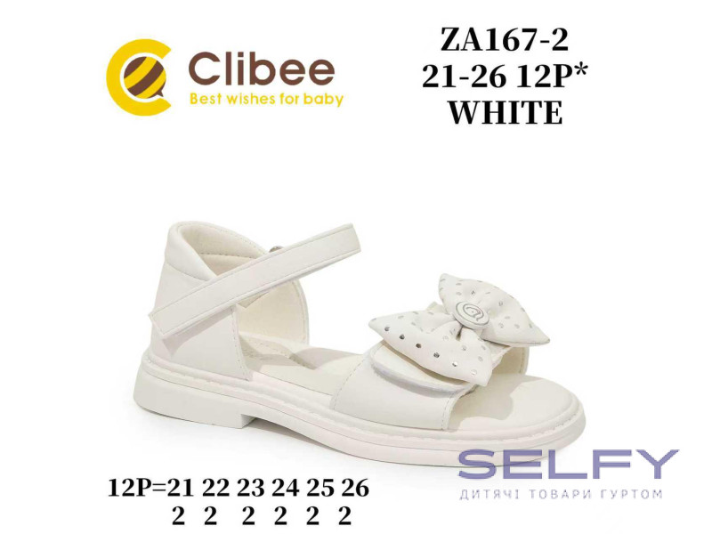 Босоніжки дитячі Clibee ZA167-2 white 21-26, Фото 1