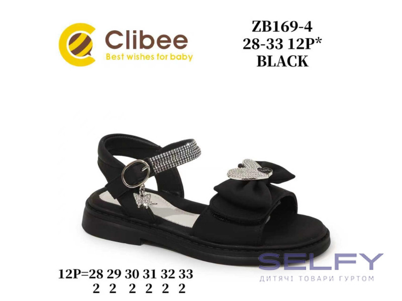 Босоніжки дитячі Clibee ZB169-4 black 28-33, Фото 1