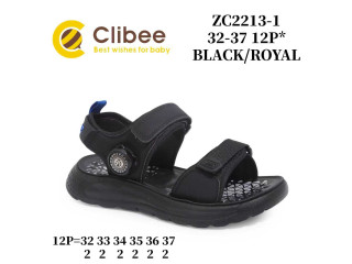 Босоніжки дитячі Clibee ZC2213-1 black-royal 32-37