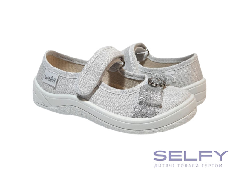 Алина 24-30 белая, серебряный бант, Фото 1