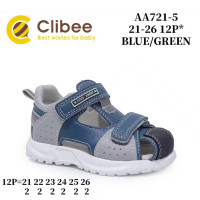 Босоніжки дитячі Clibee AA721-5 blue/green 21-26