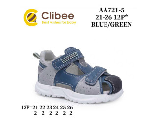 Босоніжки дитячі Clibee AA721-5 blue-green 21-26