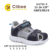 Босоножки детские Clibee AA721-3 grey-blue 21-26
