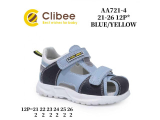 Босоніжки дитячі Clibee AA721-4 blue-yellow 21-26