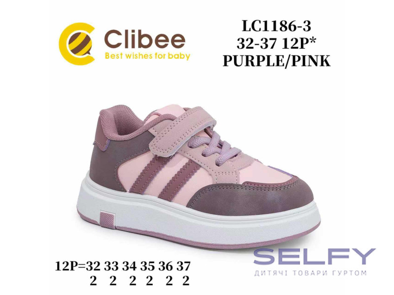 Кросівки дитячі Clibee LC1186-3 purple-pink 32-37, Фото 1