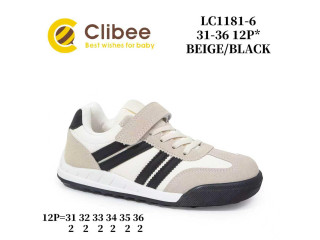 Кросівки дитячі Clibee LC1181-6 beige-black 31-36