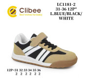 Кроссовки детские ClibeeLC1181-2 l.blue-black-white 31-36