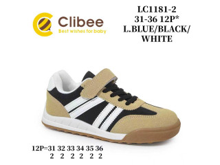 Кроссовки детские ClibeeLC1181-2 l.blue-black-white 31-36