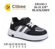 Кроссовки детские Clibee LB1185-1 black-grey 26-31
