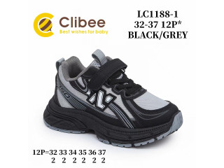 Кросівки дитячі Clibee LC1188-1 black-grey 32-37