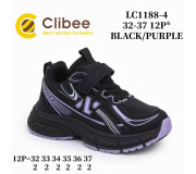 Кросівки дитячі Clibee LC1188-4 black-purple 32-37