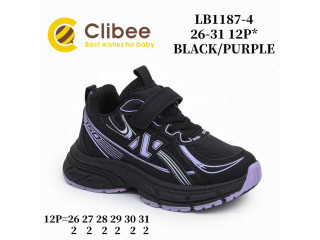 Кросівки дитячі Clibee LB1187-4 black-purple 26-31
