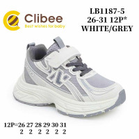 Кросівки дитячі Clibee LB1187-5 white-grey 26-31