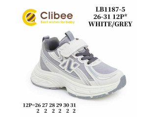 Кроссовки детские Clibee LB1187-5 white-grey 26-31