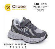 Кроссовки детские Clibee LB1187-3 grey 26-31