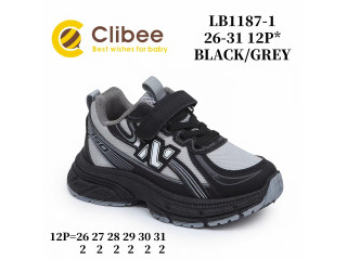 Кросівки дитячі Clibee LB1187-1 black-grey 26-31