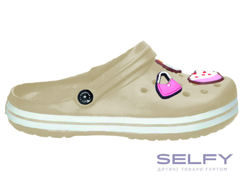 Кроксы American Club NH 209 бежевый 32-36, Фото 1