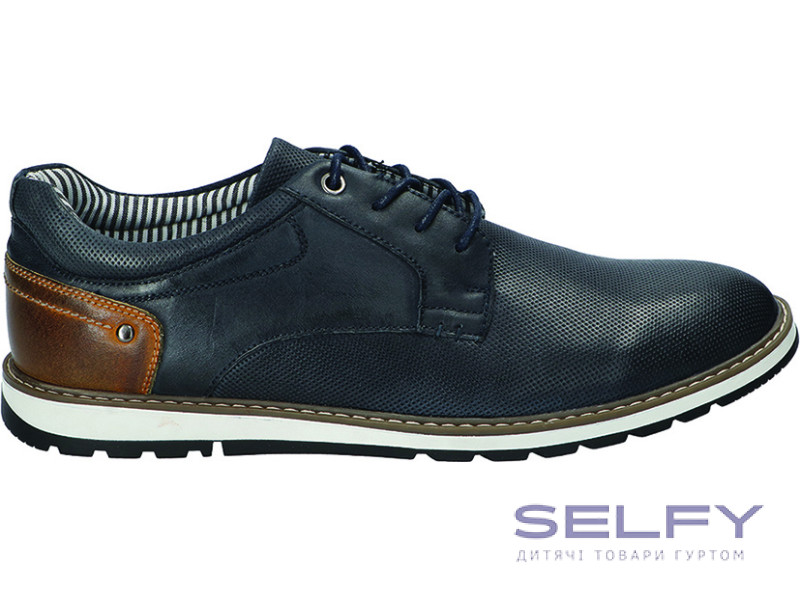 Туфли КОЖА American Club CY 191 синий 42-44, Фото 1