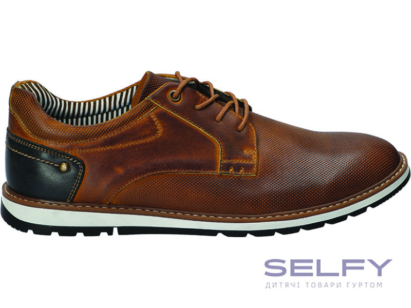 Туфлі ШКІРА American Club CY 191 коричневий 42-44, Фото 1