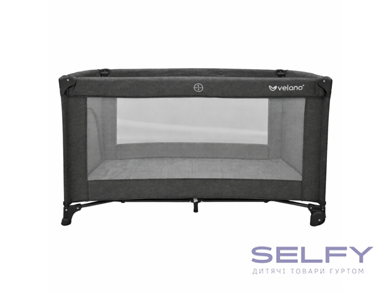 Кровать-манеж детская VELANO Flexi, grey, Фото 1