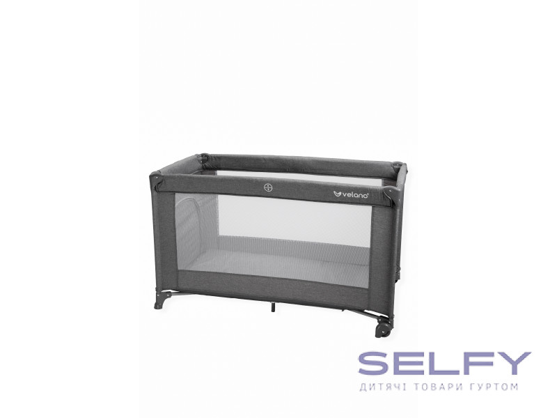 Ліжко-манеж дитяче VELANO Flexi, grey, Фото 3