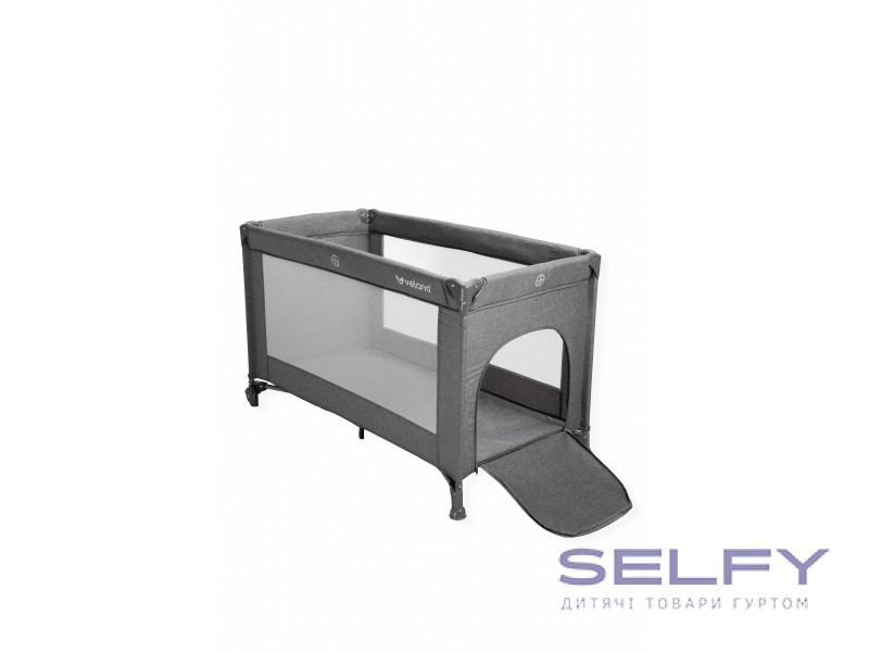 Кровать-манеж детская VELANO Flexi, grey, Фото 4