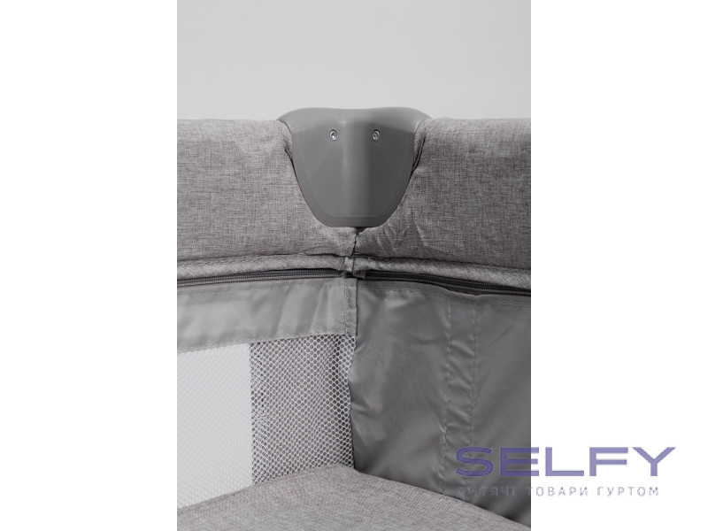 Кровать-манеж детская со вторым ярусом и пеленатором VELANO Tino, light grey, Фото 12