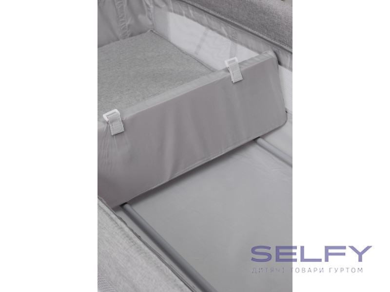 Ліжко-манеж дитяче з другим ярусом та пеленатором VELANO Tino, light grey, Фото 10