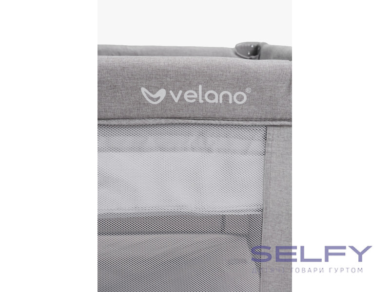 Кровать-манеж детская со вторым ярусом и пеленатором VELANO Tino, light grey, Фото 9