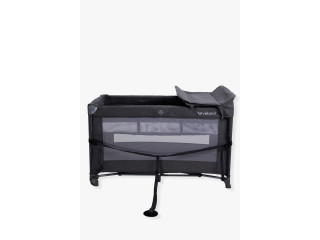 Кровать-манеж детская со вторым уровнем и пеленатором VELANO Tino, dark grey