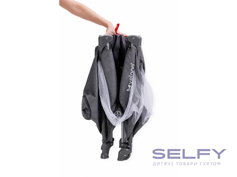 Кровать-манеж детская со вторым уровнем и пеленатором VELANO Tino, dark grey, Фото 10