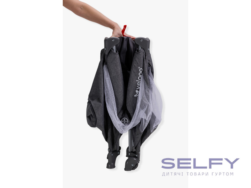 Ліжко-манеж дитяче з другим ярусом та пеленатором VELANO Tino, dark grey, Фото 10