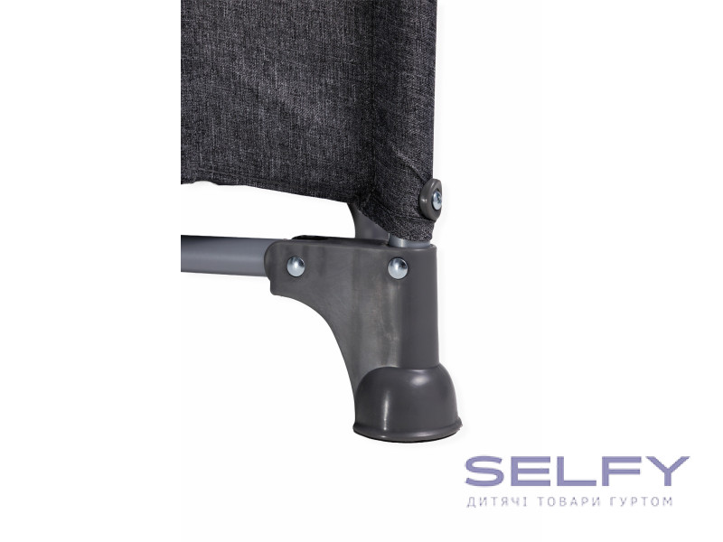 Кровать-манеж детская со вторым ярусом и пеленатором VELANO Tino, dark grey, Фото 8