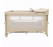 Ліжко-манеж дитяче з другим ярусом та пеленатором VELANO Tino, beige