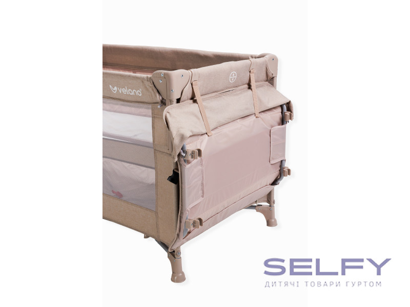 Ліжко-манеж дитяче з другим ярусом та пеленатором VELANO Tino, beige, Фото 7