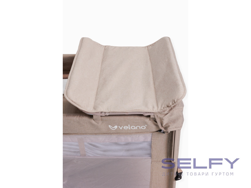 Кровать-манеж детская со вторым ярусом и пеленатором VELANO Tino, beige, Фото 6