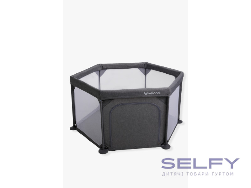 Манеж детский шестиугольный VELANO Star, grey, Фото 3