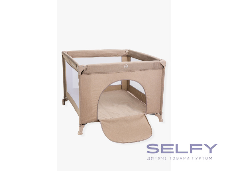 Манеж дитячий квадратний VELANO Cubo, beige, Фото 4