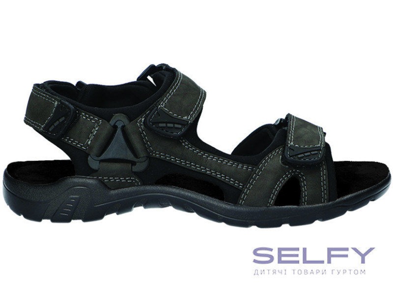 Босоножки кожаные мужские American ClubCY 194 серый 41-45, Фото 1