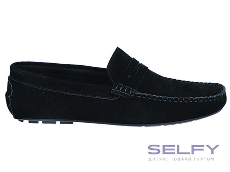 Мокасини ШКІРА American Club CY 116 чорні 42-44, Фото 1