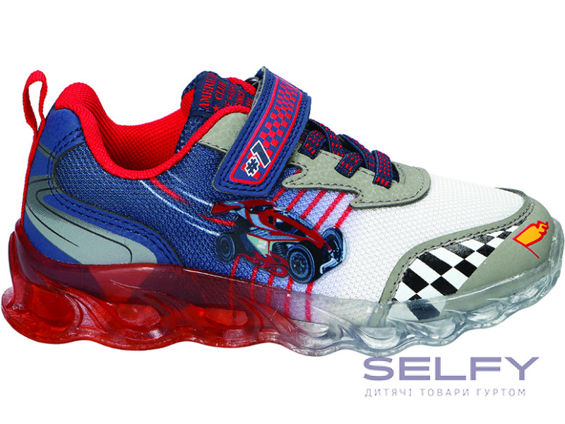 Кросівки American Club ES 214 LED синьо-червоний 26-30, Фото 1