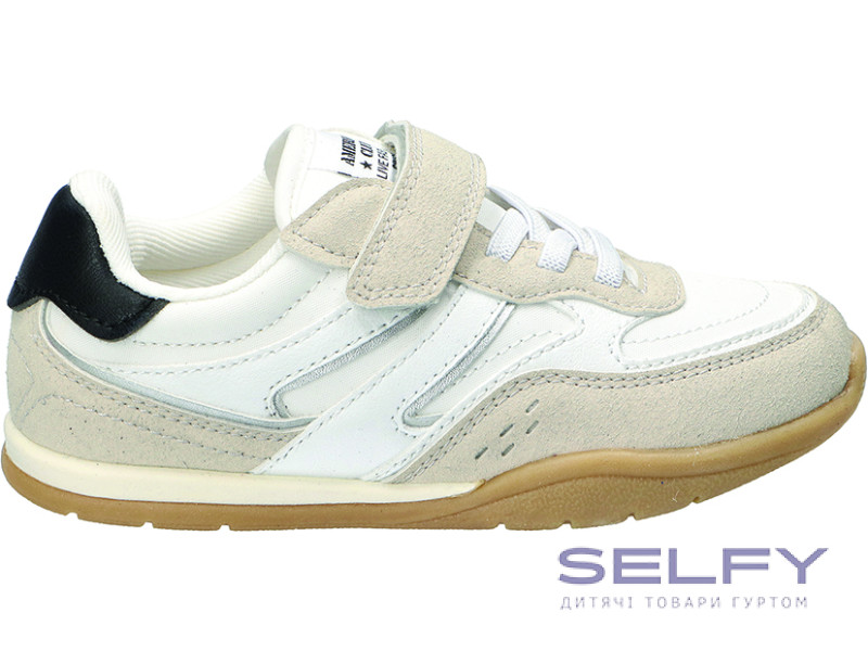 Кросівки American Club ES 213 біло-бежевий 32-36, Фото 1