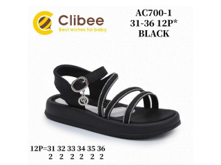 Босоніжки дитячі Clibee AC700-1 black 31-36