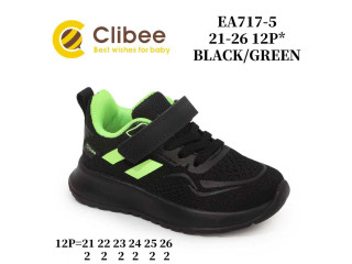 Кросівки дитячі Clibee EA717-5 black-green 21-26