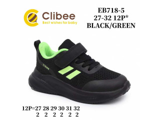 Кроссовки детские Clibee EB718-5black-green 27-32