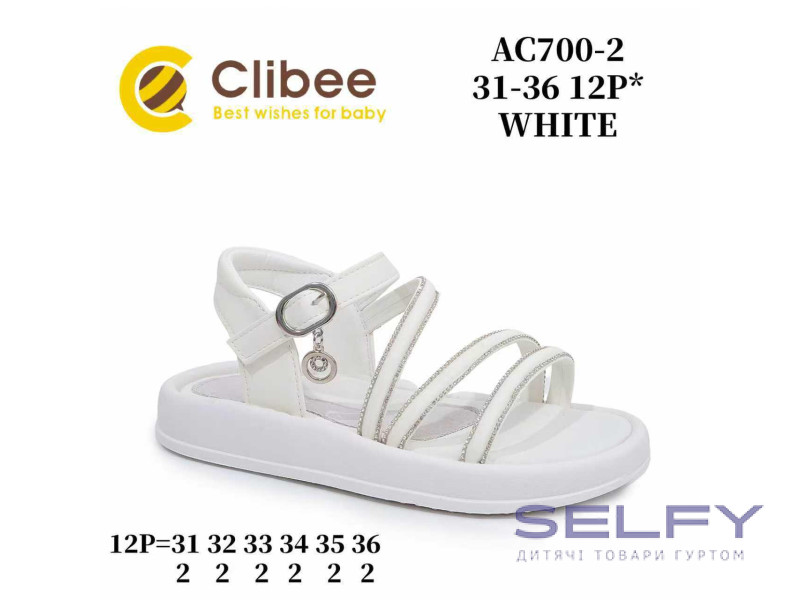 Босоножки детские Clibee AC700-2 white 31-36, Фото 1