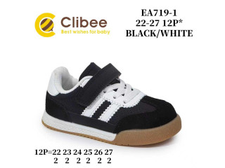 Кроссовки детские Clibee EA719-1 black-white 22-27
