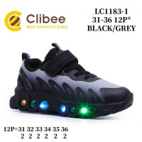 Кросівки дитячі Clibee LC1183-1 black-gray 31-36
