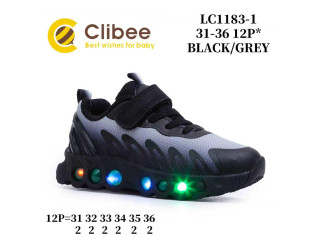 Кросівки дитячі Clibee LC1183-1 black-gray 31-36